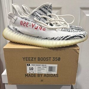 Adidas Yeezy Boost 350 V2 (Zebra)
White/Black/Red
Size 10 Mens